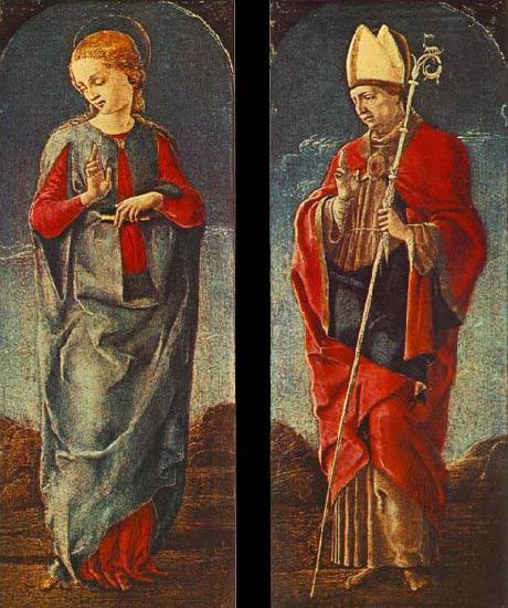 Cosimo Tura Virgin Announced and St Maurelio oil painting image